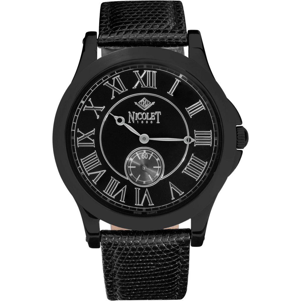 Nicolet Swiss Made  Sub-Second  Mozzafiato Tungsten Timepiece